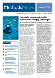MethodsNews Winter 2011 cover page