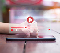 A person using a smartphone